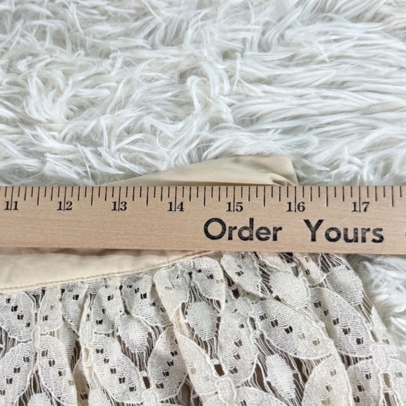 Garnet Hill Cream Lace Overlay Flowy Skirt Women's 10 Whimsical Romantic Fairy - Picture 7 of 12